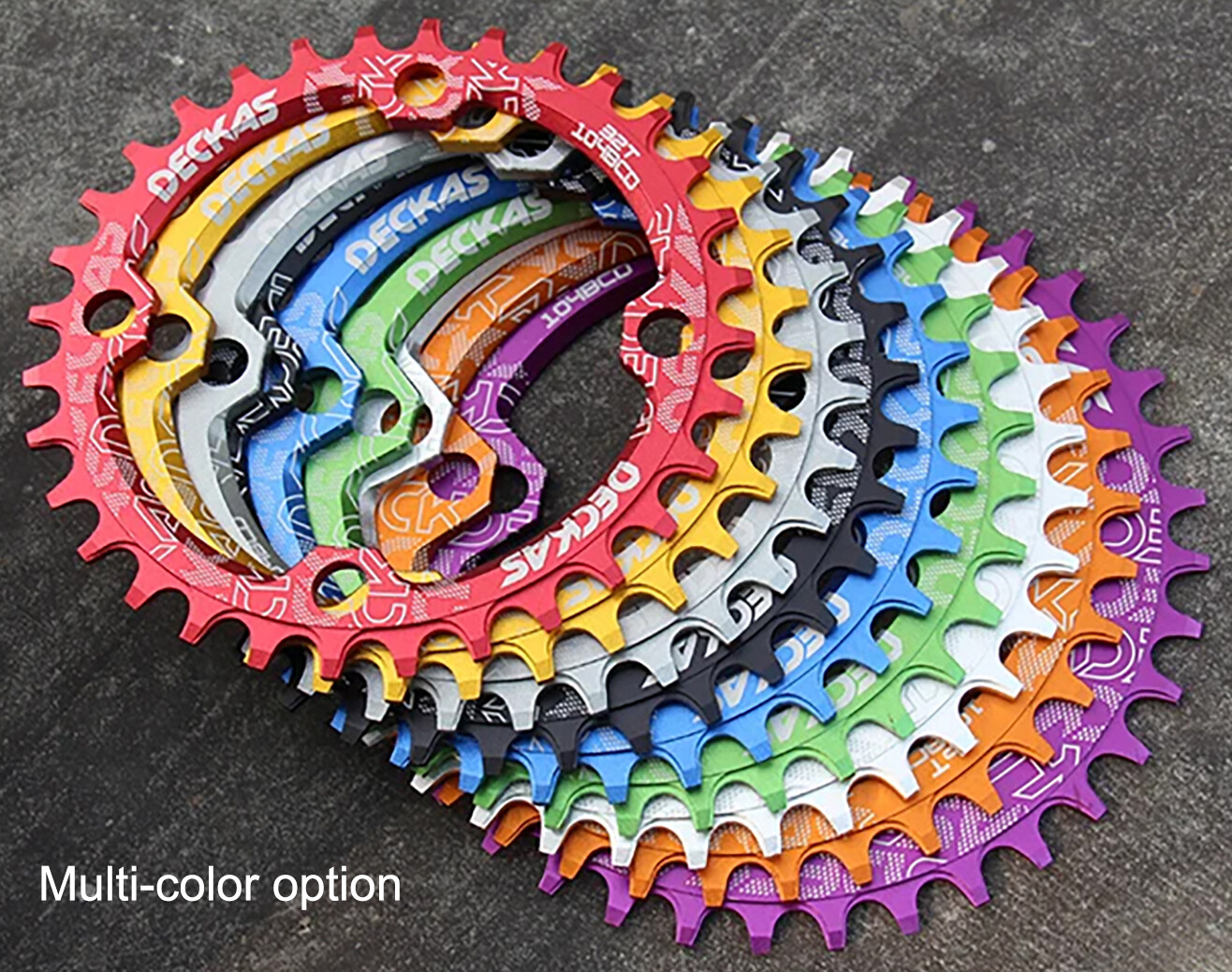 DECKAS 104BCD Narrow Wide 1X Chainring 32-52T Round/Oval CNC Black for 7-12S MTB