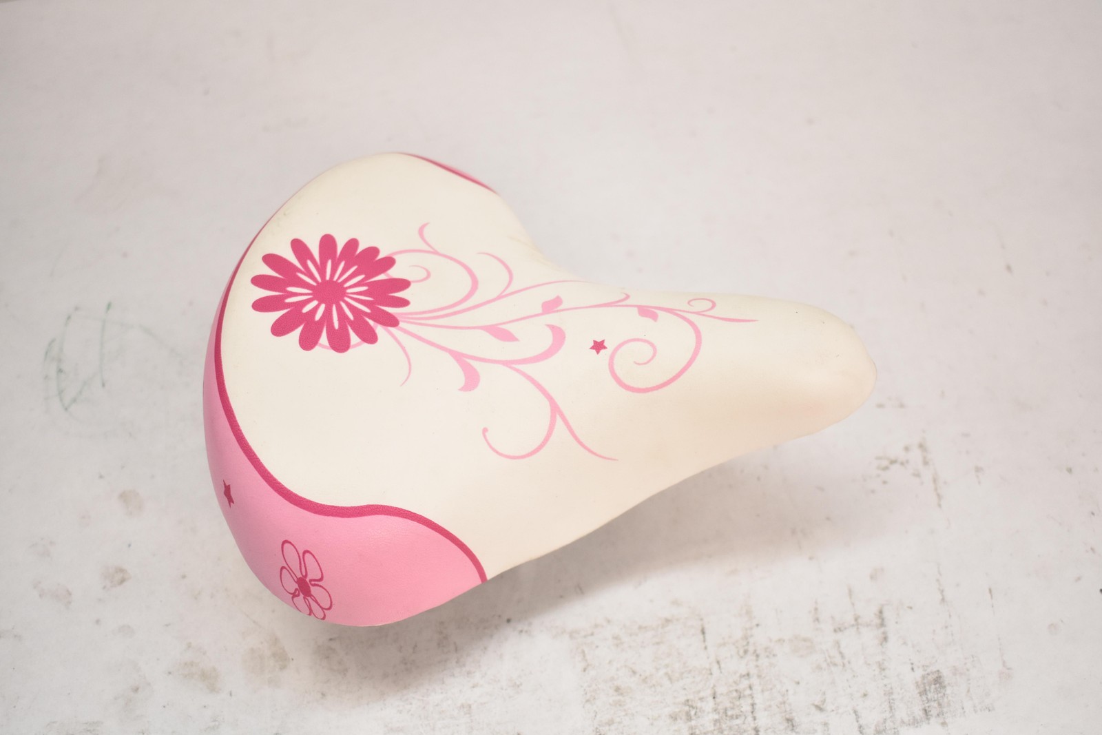 CICINA Kids Comfort Bicycle Saddle Seat Spring Suspension Flowers Girls Pink