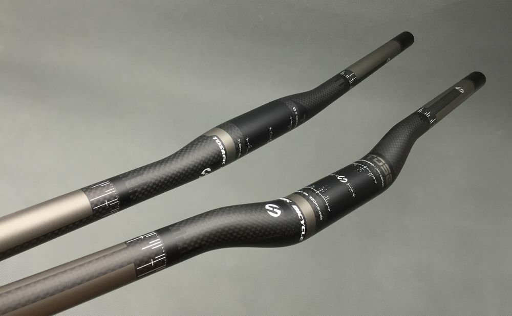 31.8mm Carbon Bicycle Handlebar Mountain Bike Flat Bar Rise Bar 580-760mm Black