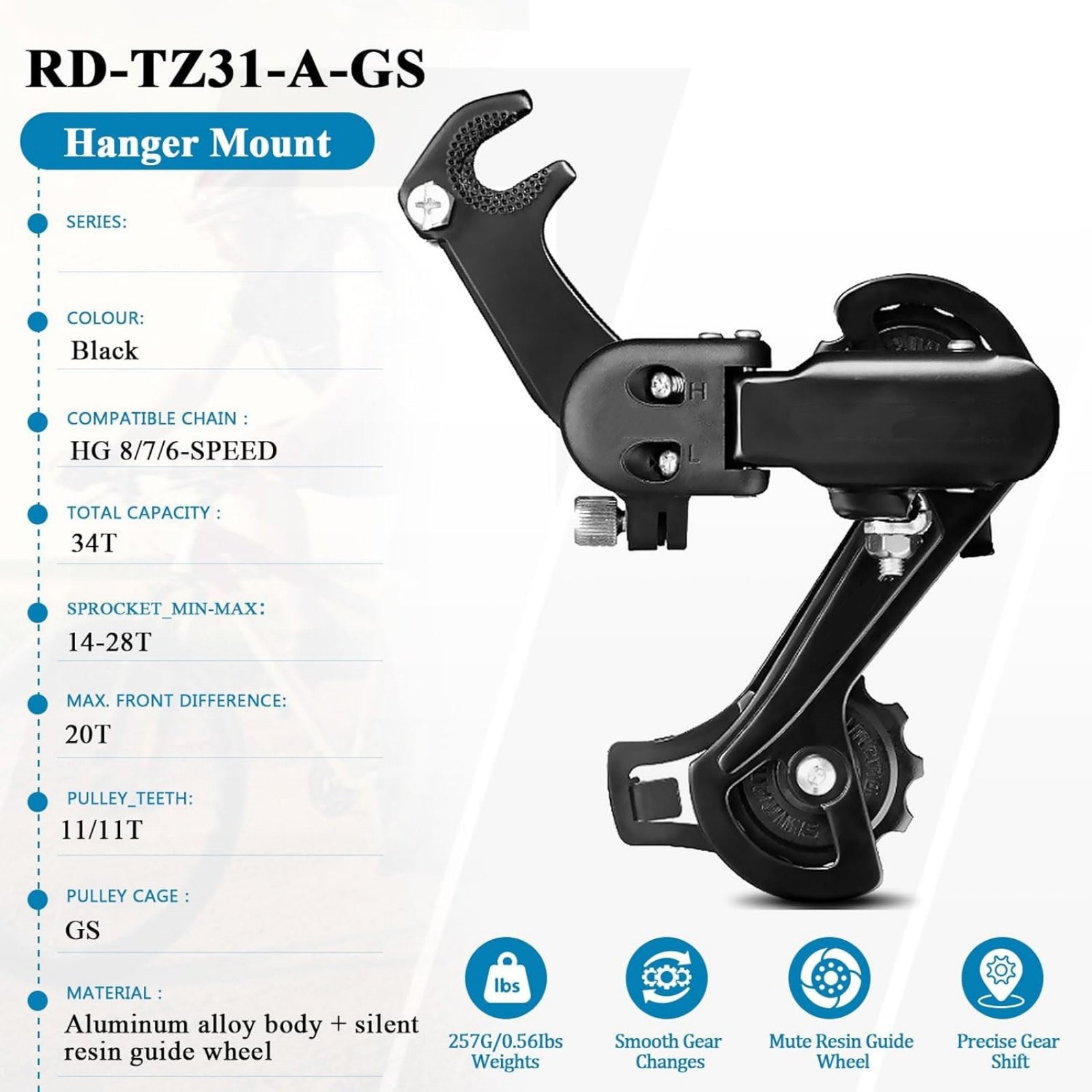 For Shimano RD-TZ31 1PC Replacement Rear Derailleur 6/7/8 Speed Mountain Bike