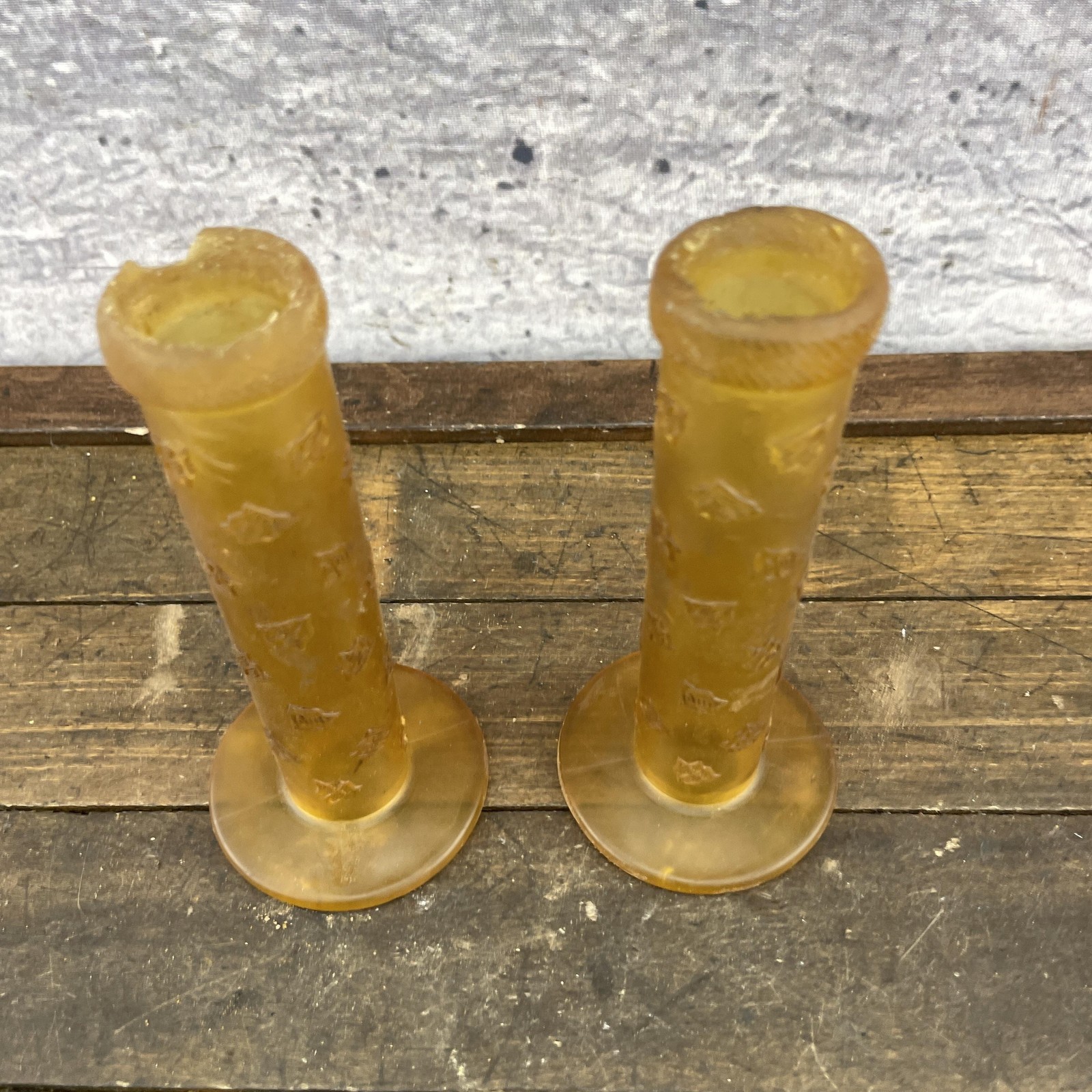 Vintage Diamond Back BMX Bike Grips Clear X-Ray 90s Old School Set Blown Out
