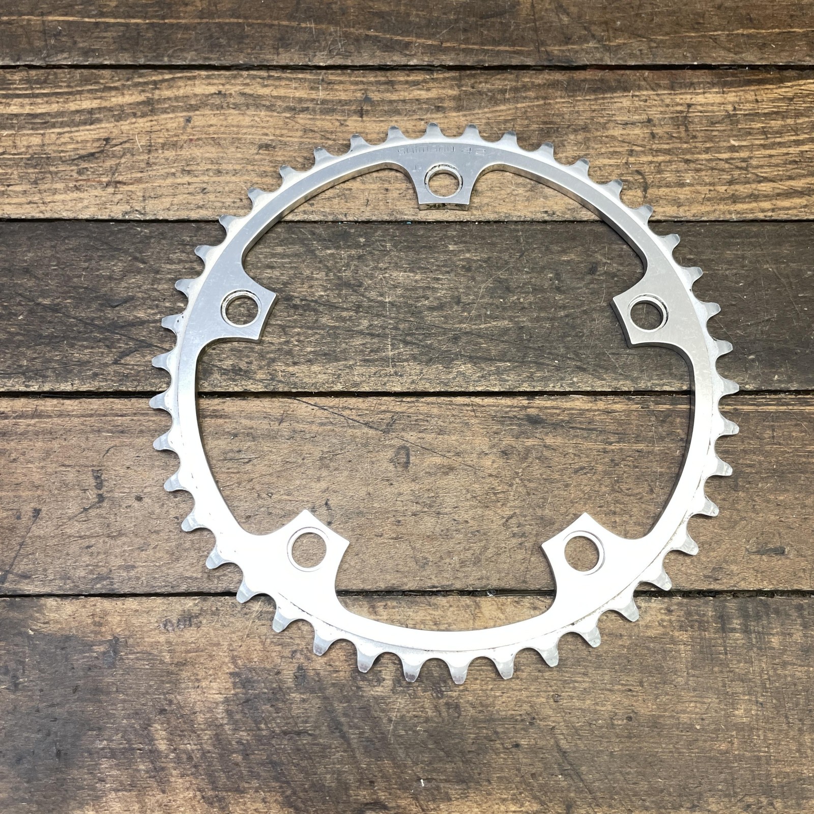Shimano 42T Chainring 130 BCD 5-Arm Silver Aluminum Road Racing Bike 42 Tooth