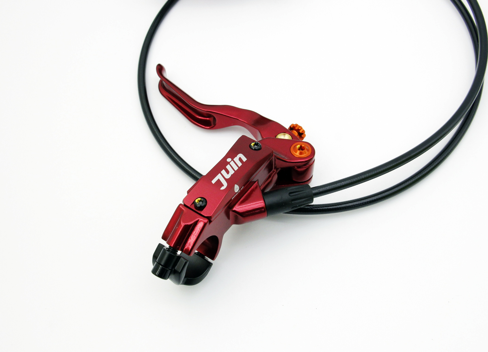 Red Juin Tech DB2 Mountain Bicycle Hydraulic Disc Brakes F/R Set w/ Rotors