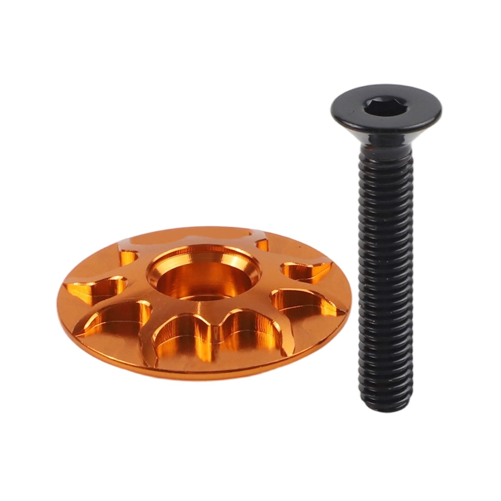 Aluminum Alloy Bike Headset Top Cap with Stainless Steel Bolt for Various Bikes
