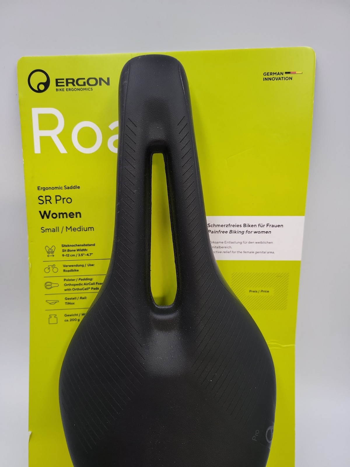 Ergon SR Pro Saddle – Titanox, Black, Women’s, Small/Medium