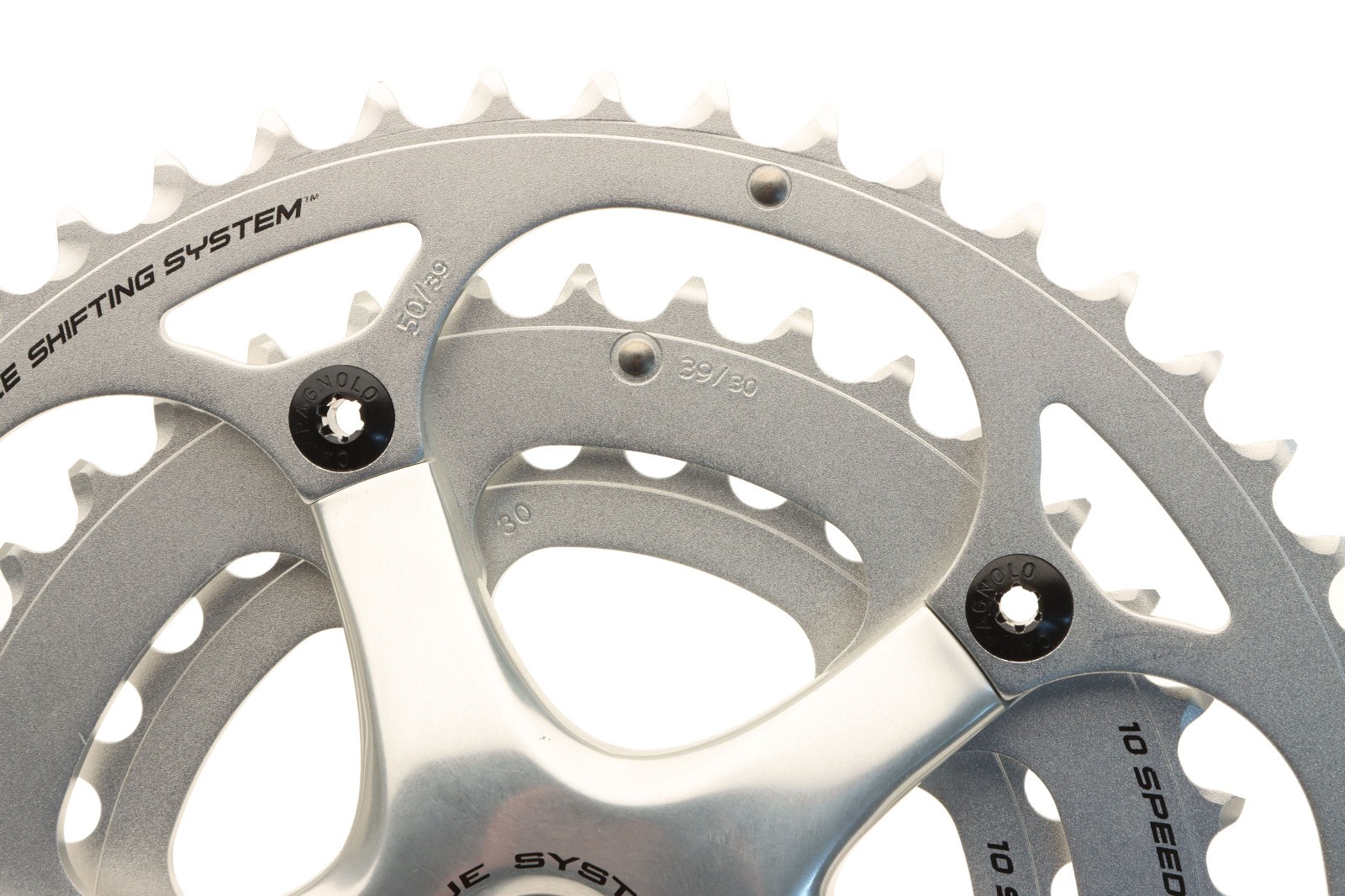Campagnolo Veloce Crankset 50/39/30T TRIPLE Silver 172.5mm 10s Power-Torque NOS