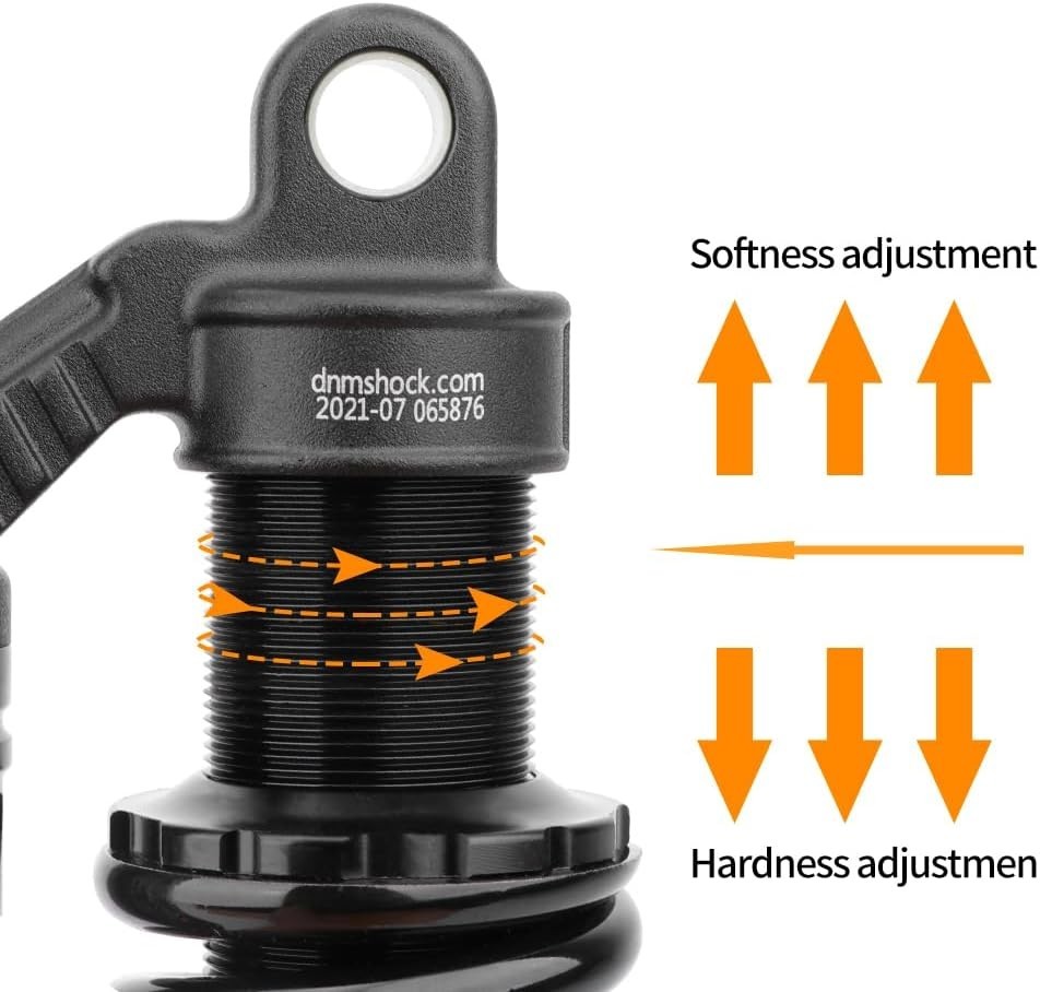 Rear Shock DNM RCP2S 200x56mm 550lbs spring for MTB/Electric Mountain Bike Black