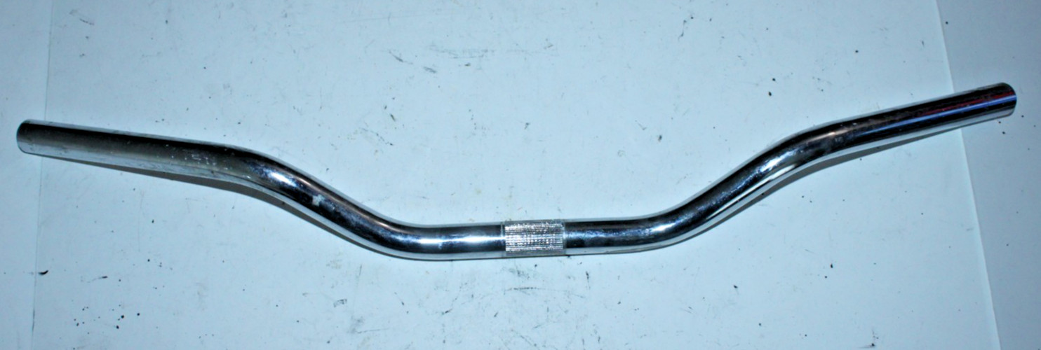 MTB Bike Handlebar 22.2mm 65cm 2.5″ Riser Bar Steel Silver Hybrid Cafe Commuter~