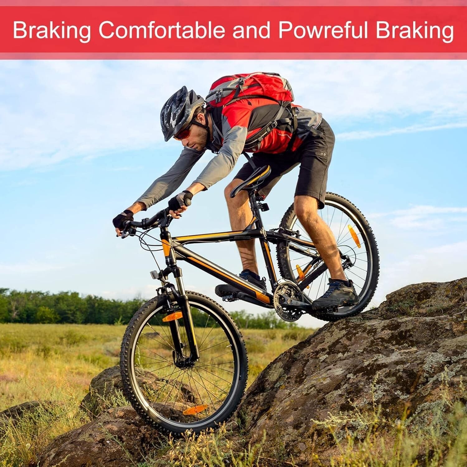 Mountain Bike Brake Pads – 8 Resin Pads for Shimano Tektro Disc Brakes