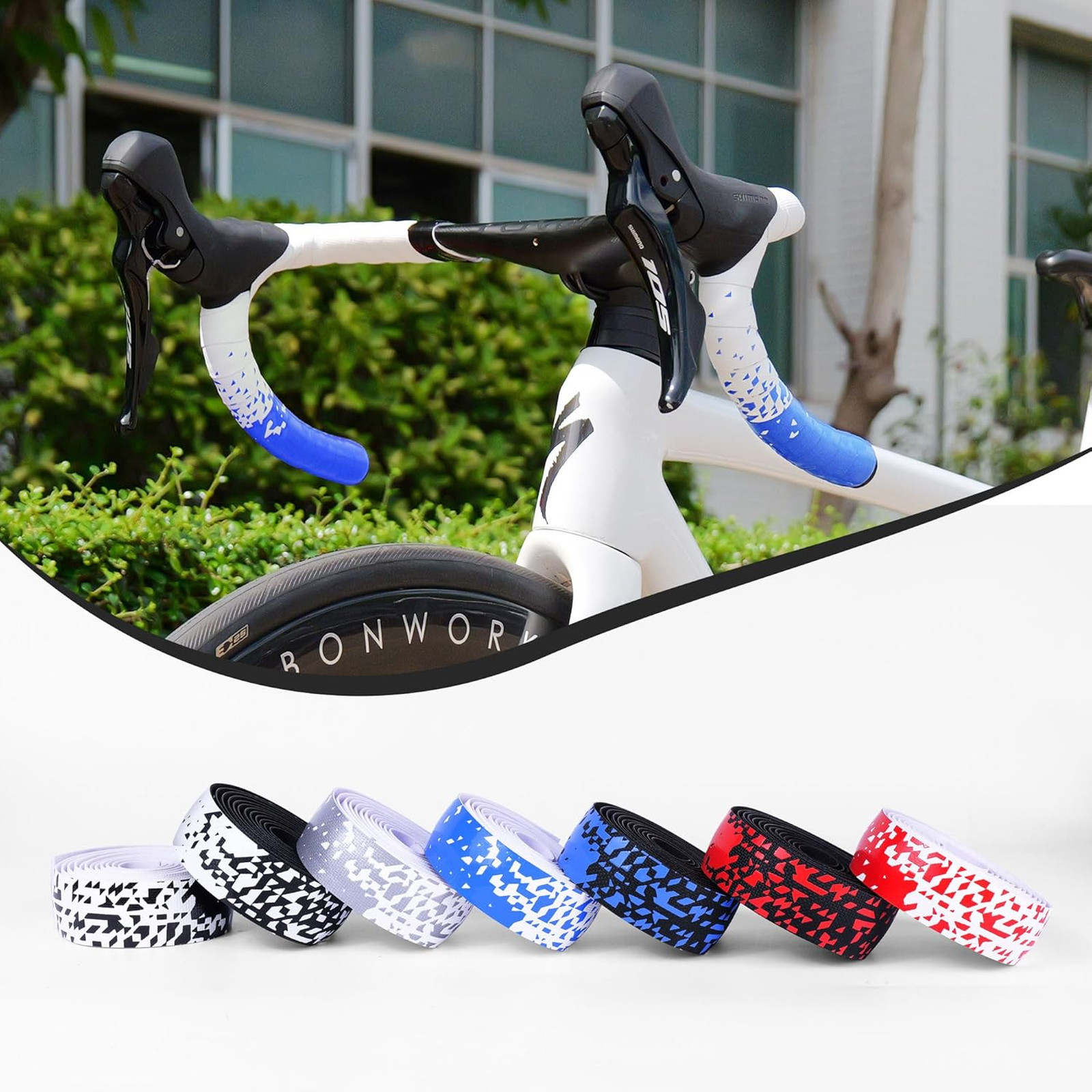 Handlebar Tape for Road Bike, Silicone Shock Absorbing, 3mm Thick, Anti-Slip