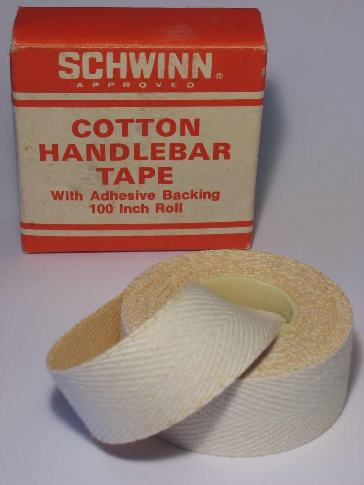 SCHWINN CLOTH HANDLEBAR TAPE WHITE COTTON 09 111 Lot of 2 VELOX TRESSOSTAR NEW