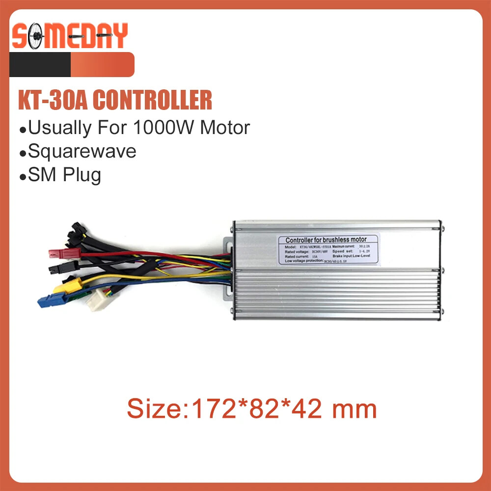 Electric Bike Controller 48V 1000W 30A Brushless Sinewave Controller with Light