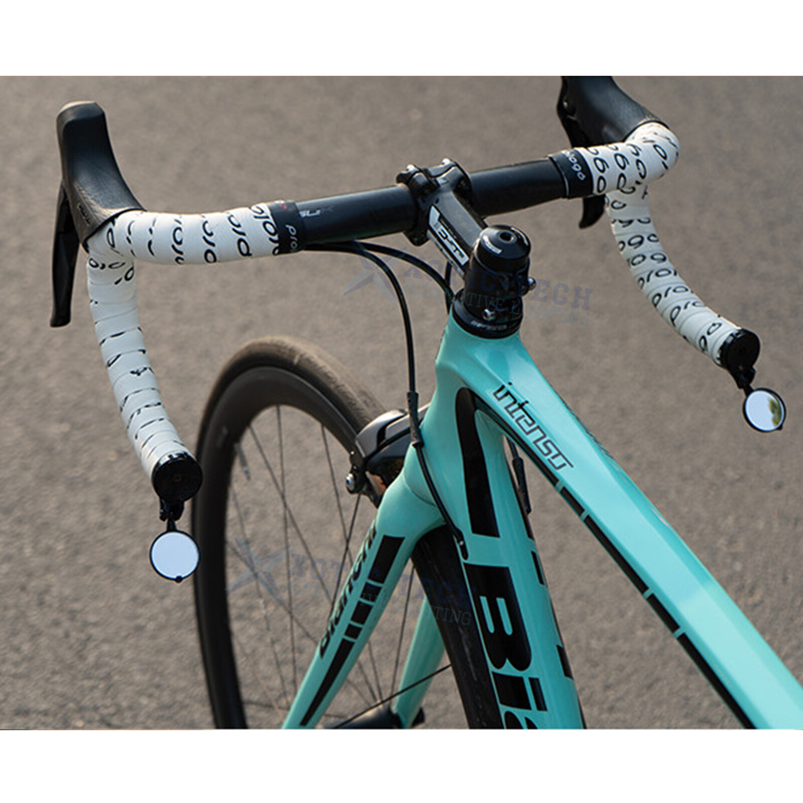 2PCS Black Road Bike Handlebar Adjustable Bicycle Bar End Rearview Mirror kit