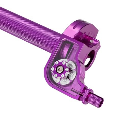 Motorcycle Twist Throttle 7/8″ 22mm with Handle Grip Throttle Cable CNC purple