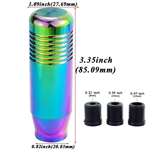 3″ Aluminum Alloy Short Shifter Knob, Metal Gear Lever Stick Shift Multicolour