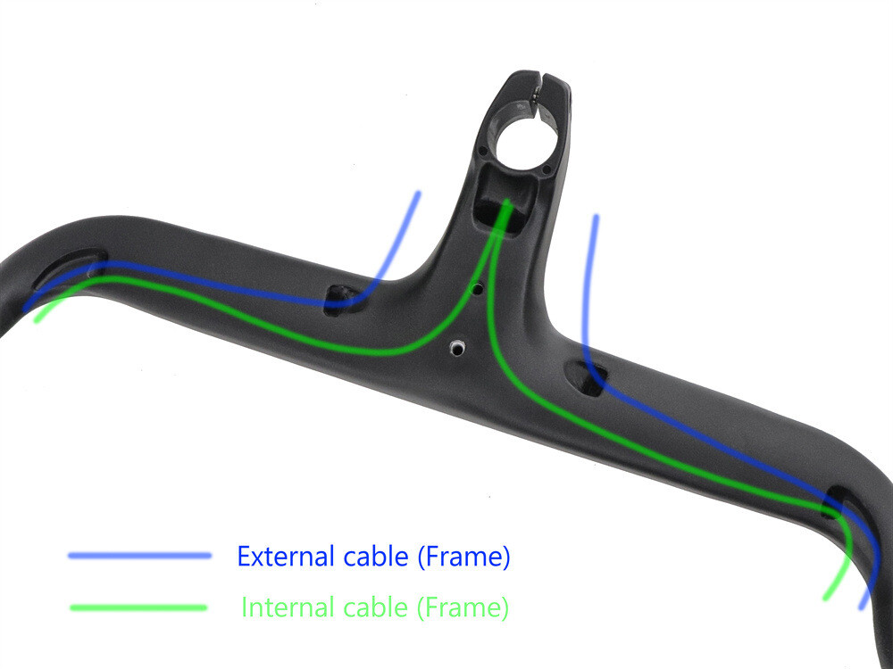 Cabron Fiber Integrated Handlebars Road Bike Drop Bar 28.6*360/380/400/420/440mm
