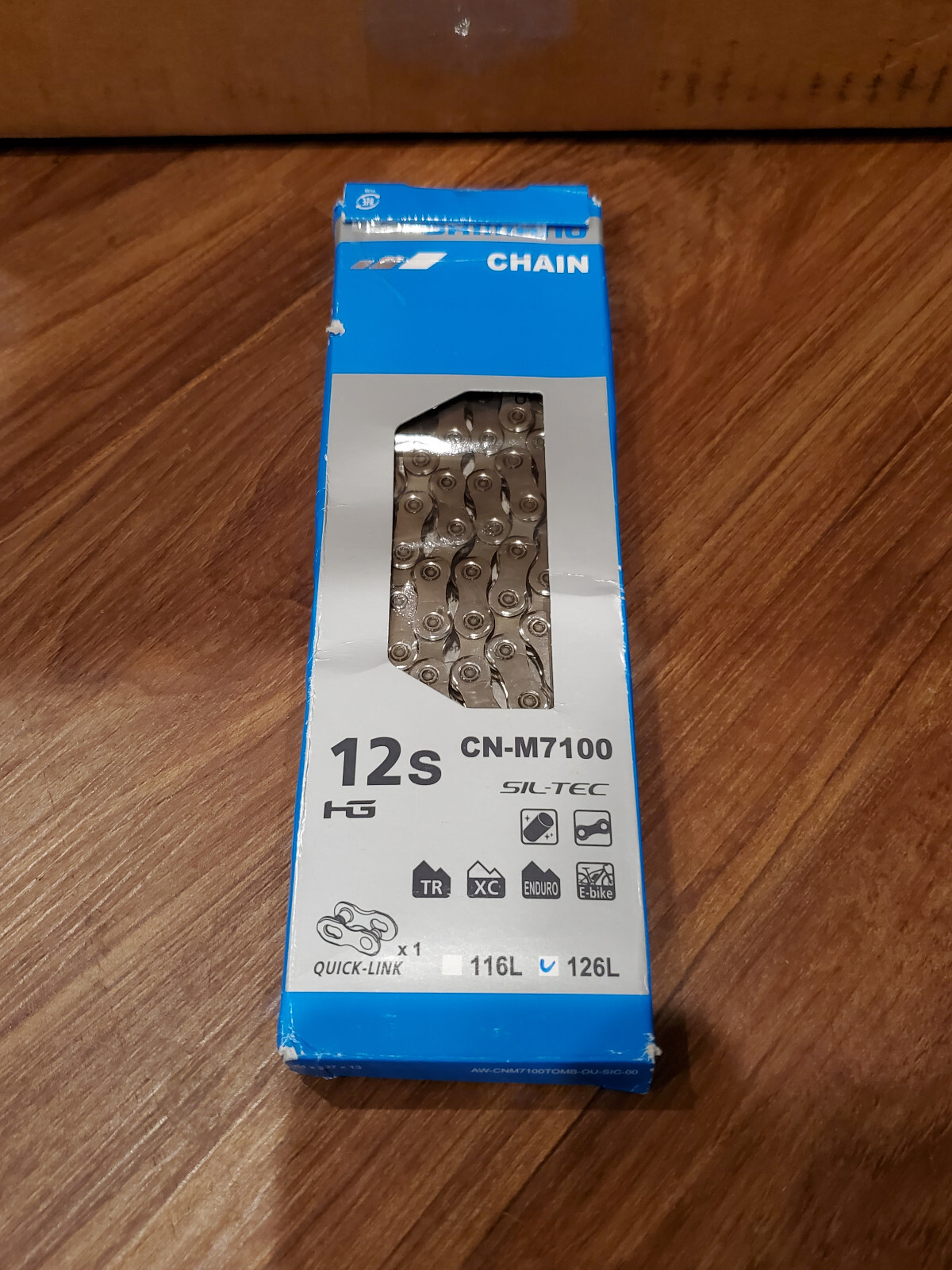 Shimano SLX CN-M7100 12-Speed MTB Bicycle Chain 126L with Pin – Silver