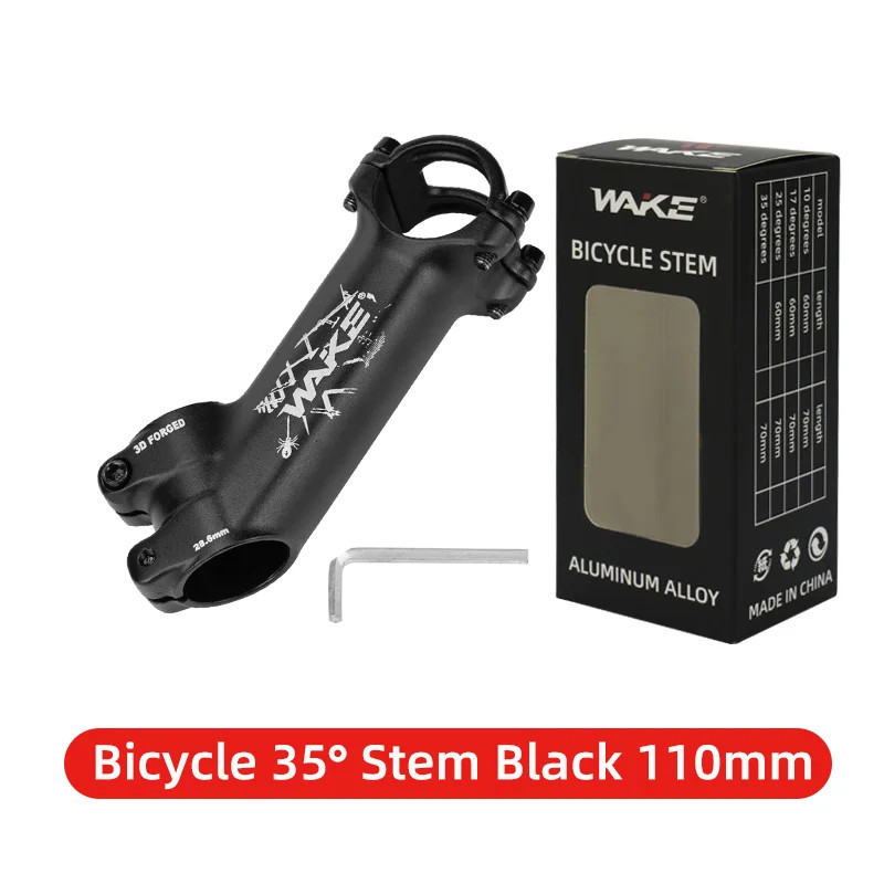 WAKE Bike Stem 31.8mm 25° 35° Ultralight MTB Road Bicycle Stem 60-110mm