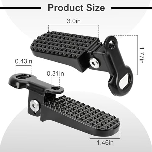 YWG Foldable Foot Pegs for Ebike, Non-Slip Aluminum Passenger Footrests |