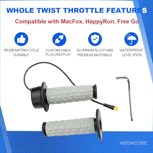 Full Twist Throttle Compatible with Macfox, HappyRun, Freego, Plug and Play