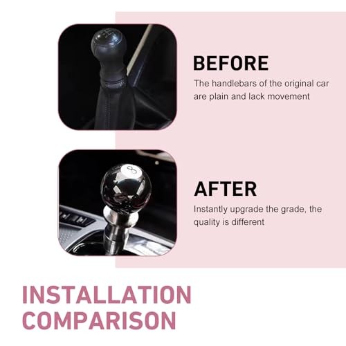WZP Shift Knob Manual Gear, 8 Ball Round Shift Knob, Acrylic 5 6 Speed Shifter