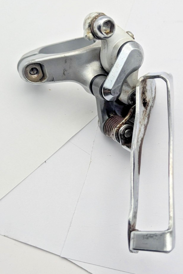 SHIMANO SANTE FD-5000 FRONT DERAILLEUR JAPAN WHITE BOTTOM PULL 28.6MM DOUBLE 2X