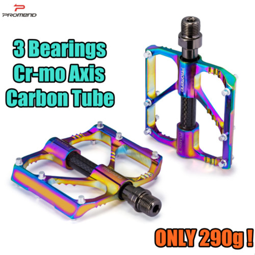 PROMEND 9/16 inch Aluminium Carbon Bicycle Pedal MTB Road Bike Pedal 3 Bearings