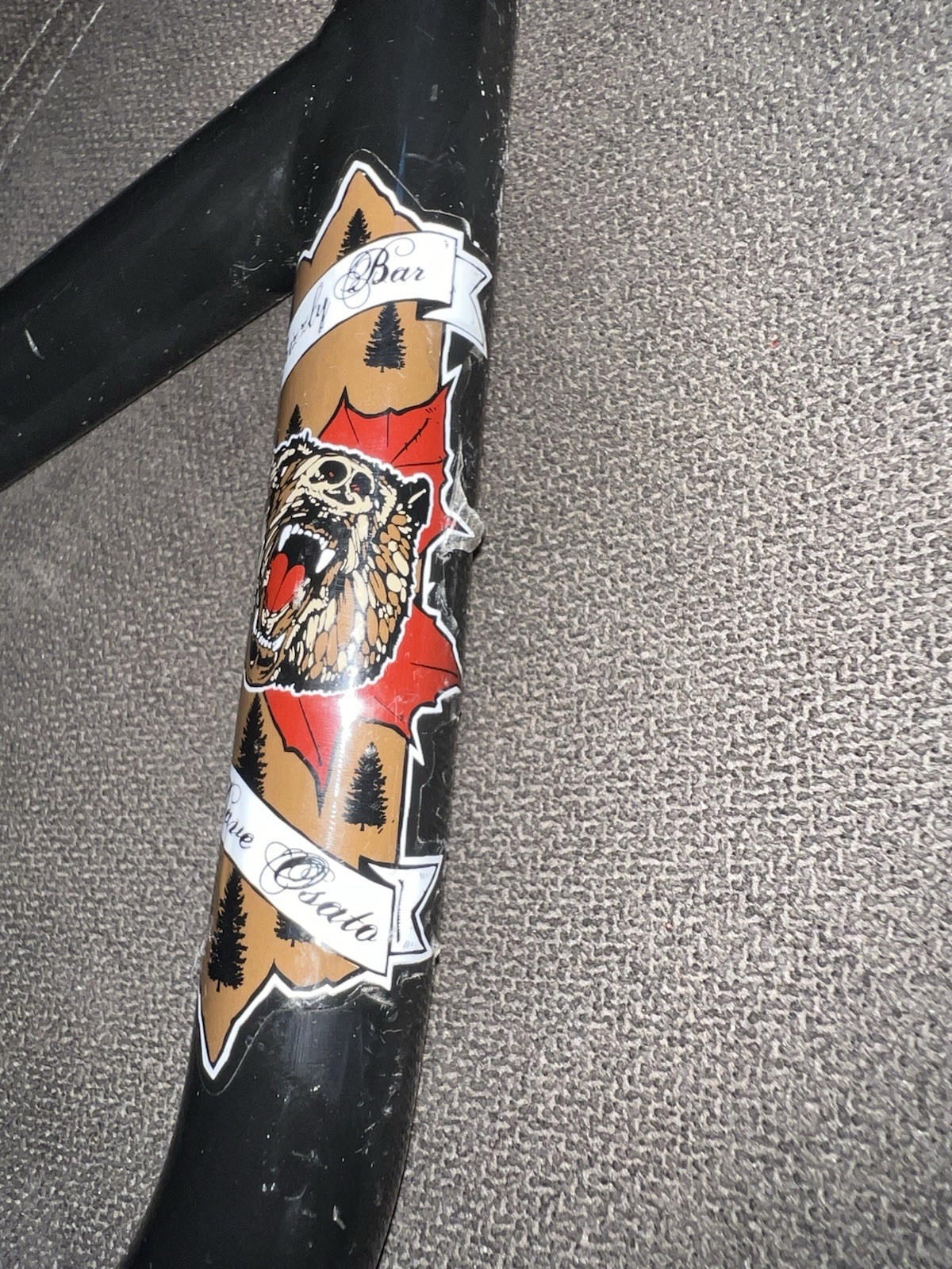 Kink Grizzly BMX Black Powder Coated Handle Bars Dave Osato Bicycle Vintage