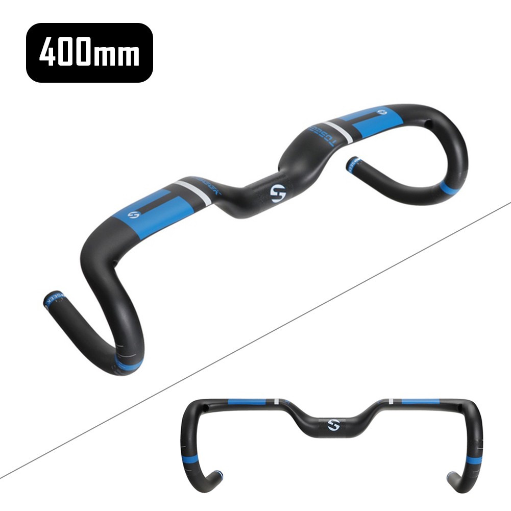 TOSEEK Carbon Fiber Road Bike Rise Handlebar Racing Drop Bar Handlebars 31.8mm