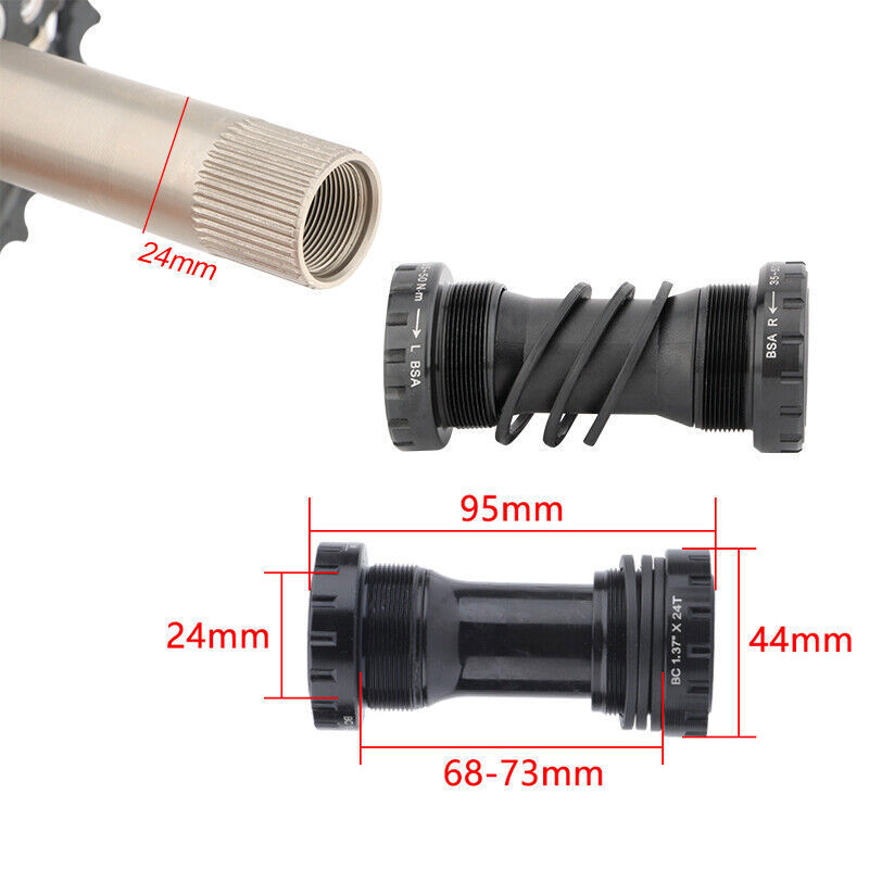 Bike Crank Set 64/104BCD Mountain Bike 170mm Hollowtech Crank Bottom Bracket US