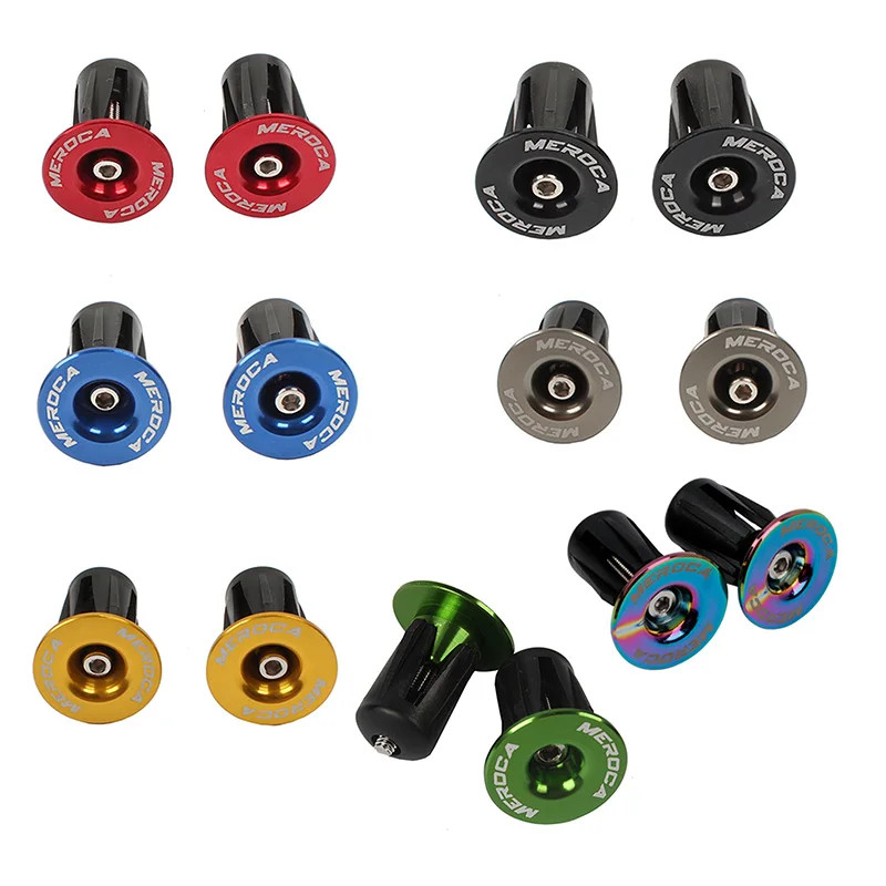 1 Pair Bike Handlebar End Plugs Aluminum Alloy MTB Road BMX Grip Caps