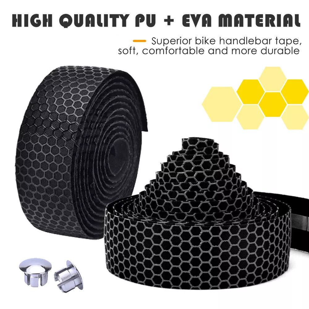 2 Pack Cycling Road Bike Handlebar Tapes Non-Slip Wrap Grip Tape Bicycle Handle