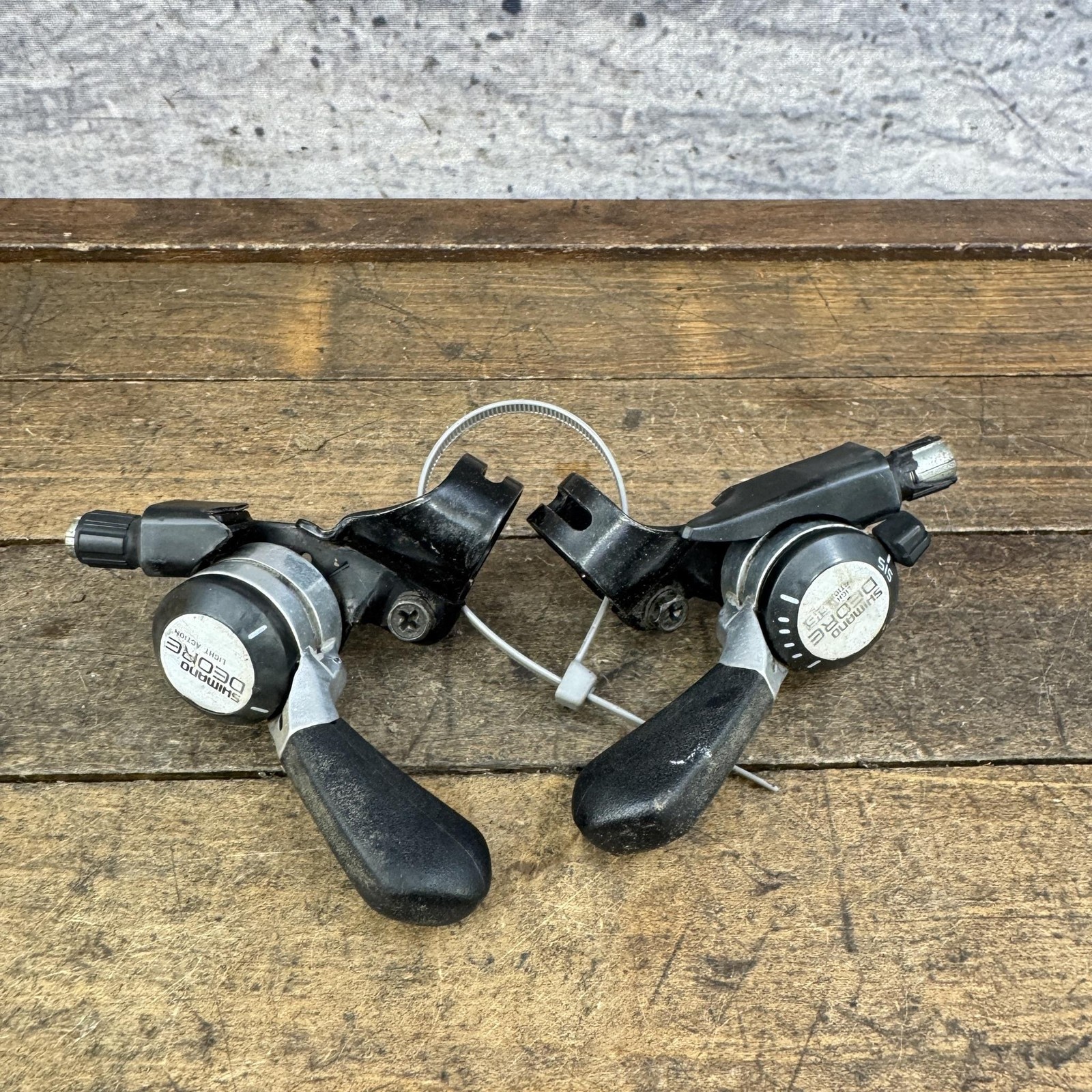 Vintage Shimano Deore SL-MT60 6 Speed Thumb Shifter Set MTB Black 6s ATB 80s