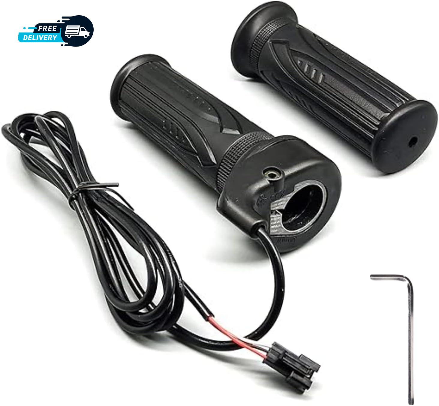 Ebike Full Twist Throttle 12V-72V 3Pin SM Connector Ebike Throttle with 71″ Wire