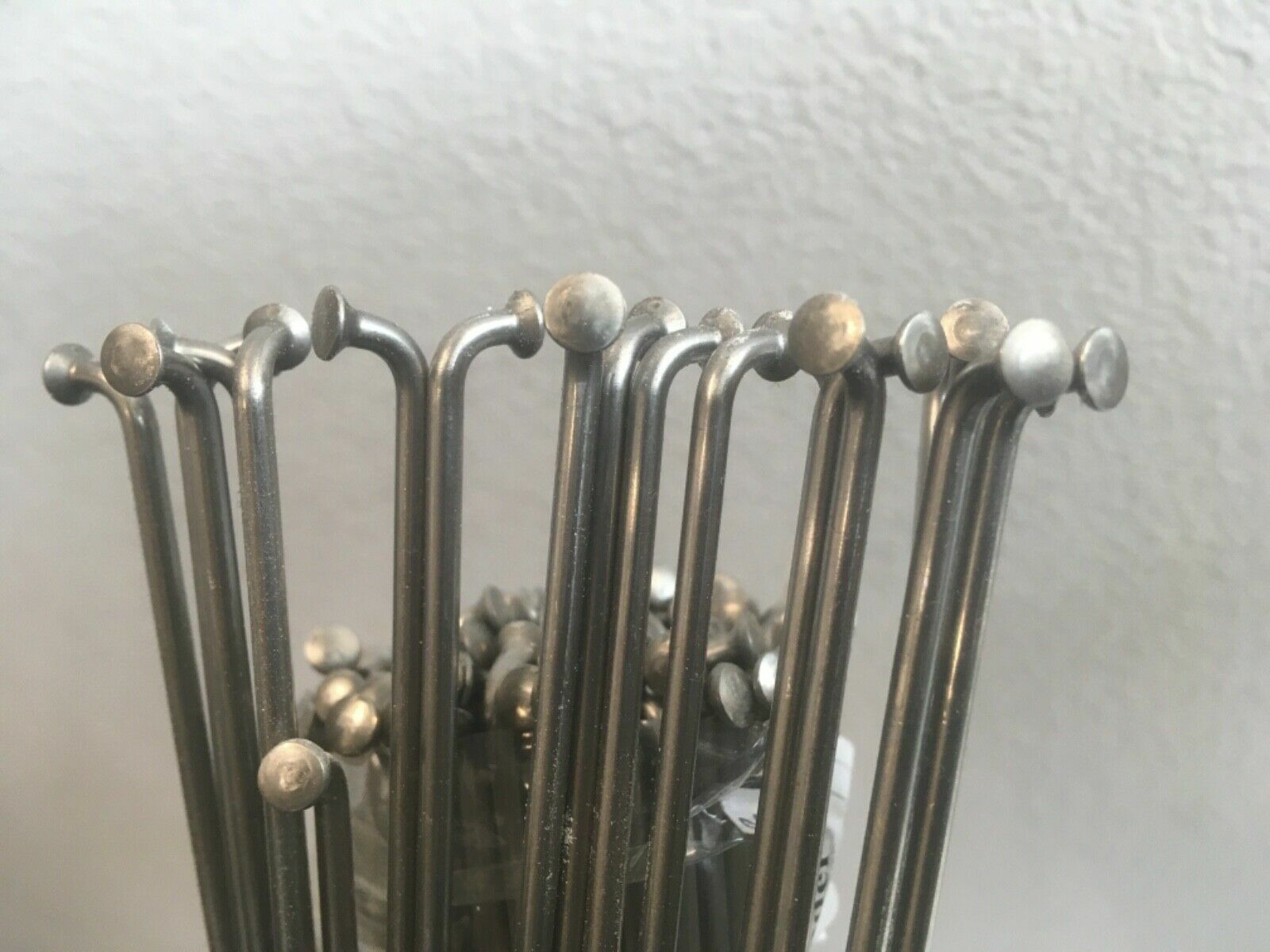 Spokes/nippls Silver.60 through310mm.12G(2.6mm).straight gauge.stainless.9pc.set