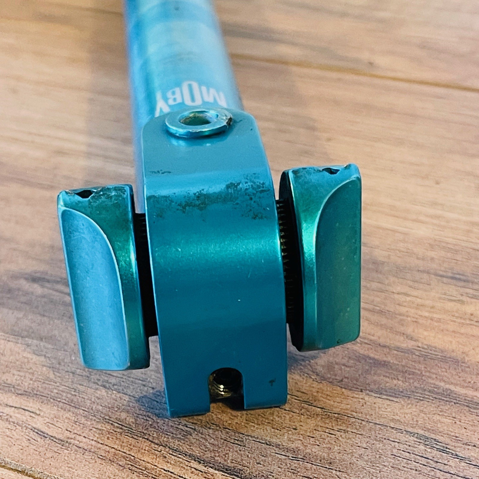 Vintage Ringle Moby Seatpost 27.2 350 Blue Ano Yeti Turquoise CRACKED PARTS ONLY