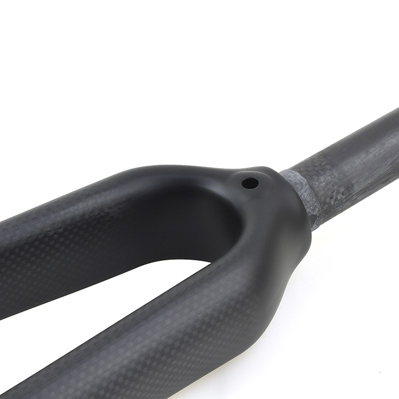 25.4mm Straight Tube Frok 3K Carbon Fiber Rigid Road Bike Fork 700C Rim Brack QR