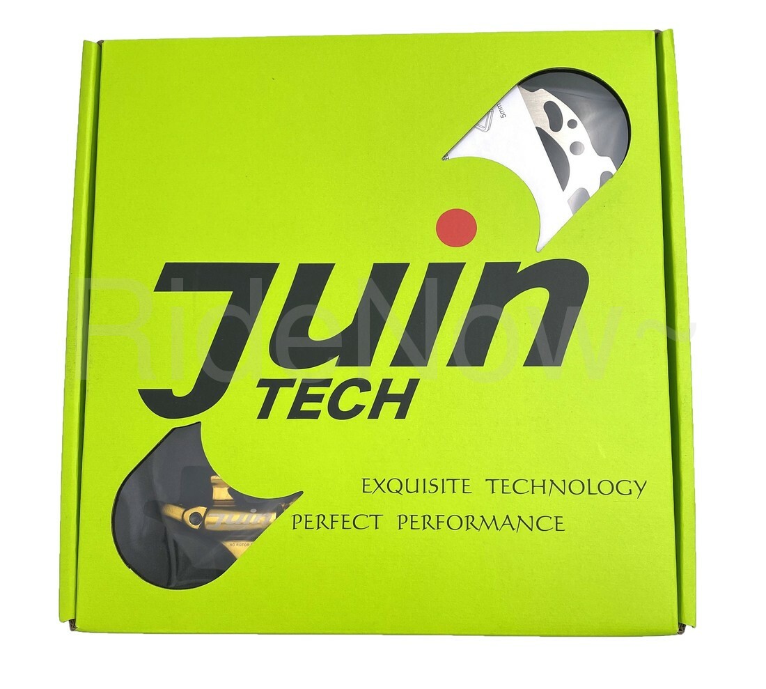 JUIN Tech R1 Hybrid Hydraulic CX Road Bike Disc Brake set + 160mm Rotors Gold