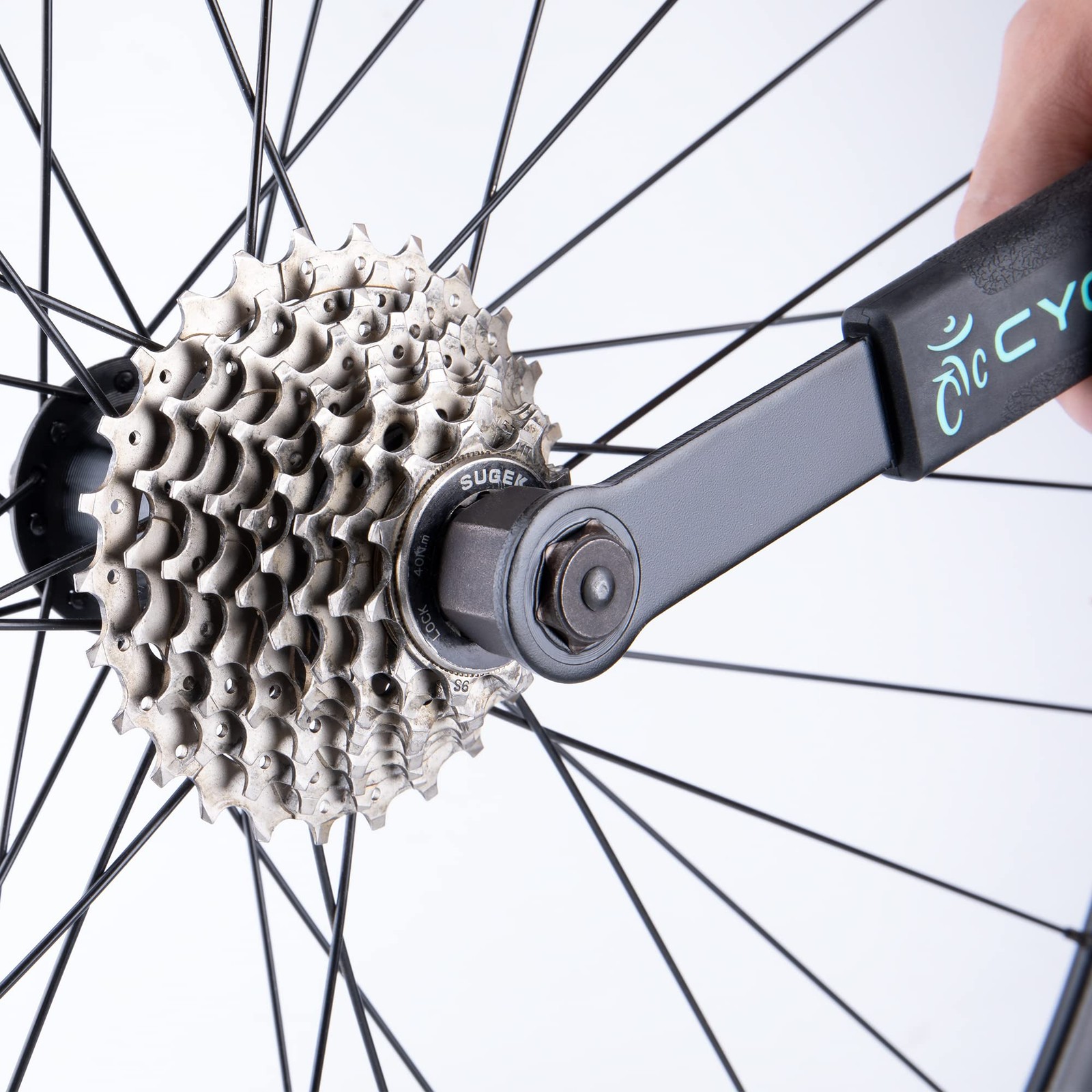 cyclists Cassette Removal Tool Sets – Chain Whip & Lock Ring Medium, Black