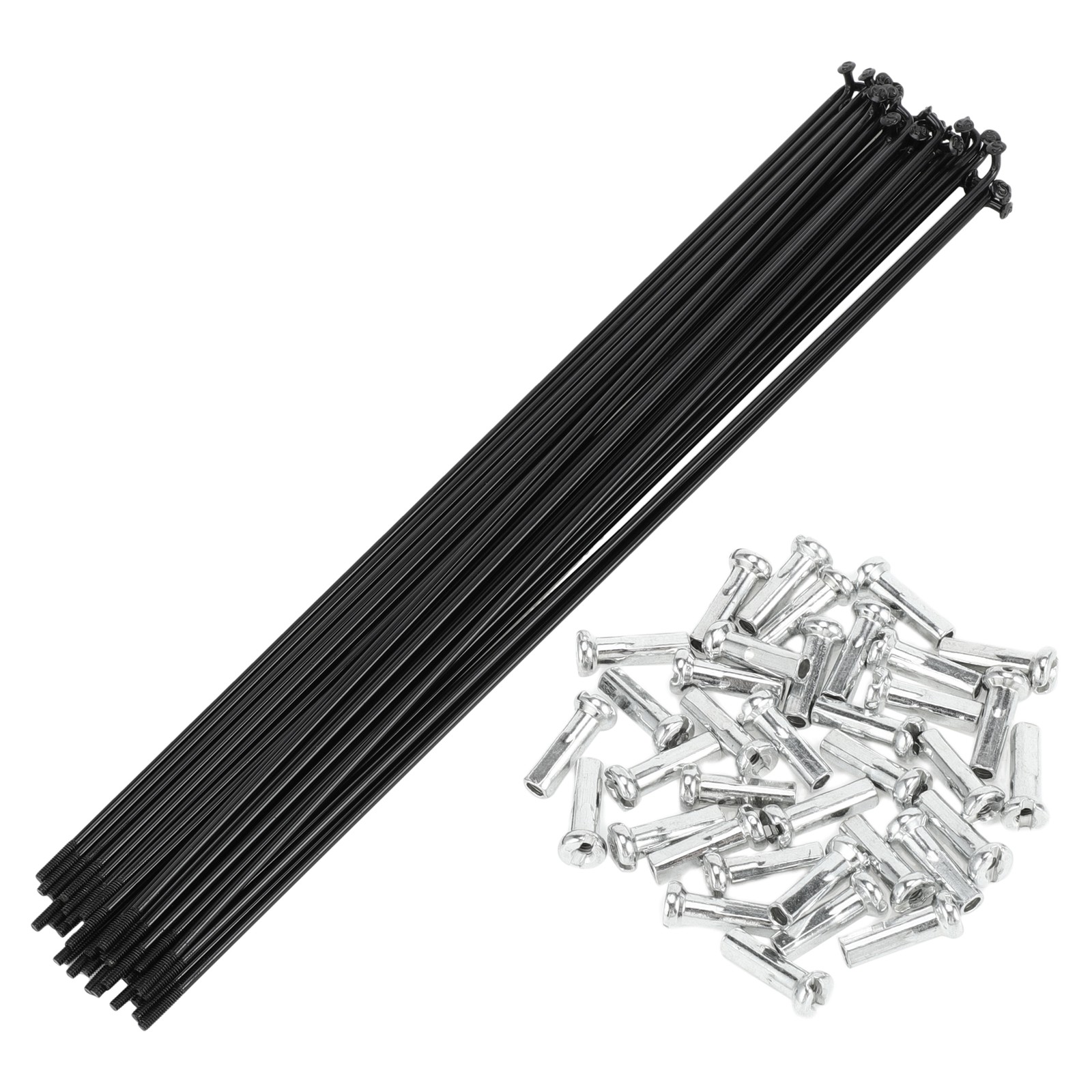 14G 257mm Bicycle Spoke Length Nipple Carbon Steel Black Universal