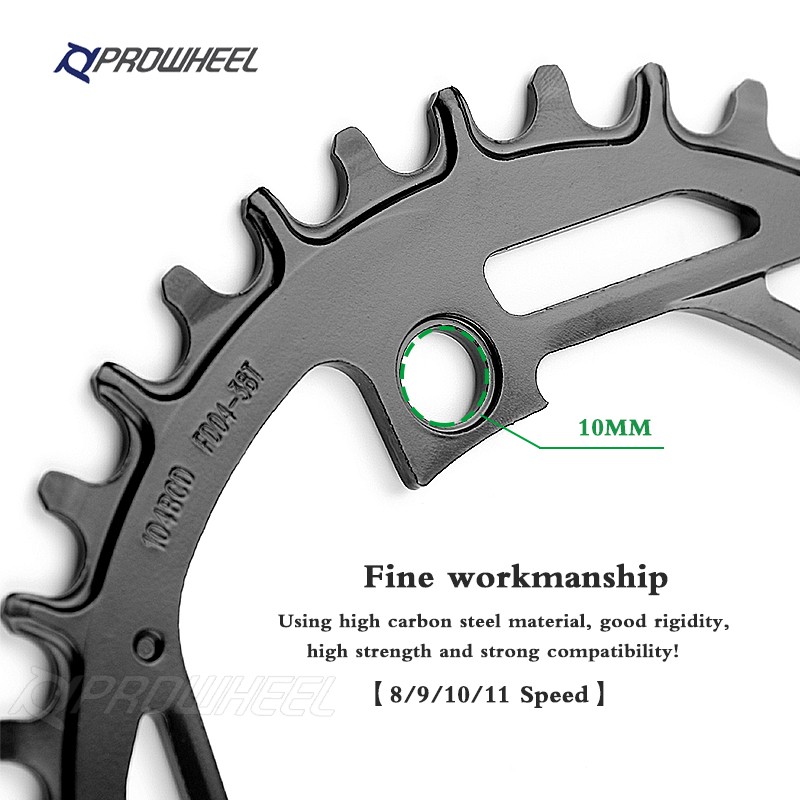PROWHEEL FD04 104BCD Steel Single Chainring Narrow Wide Chainwheel Mountain Bike