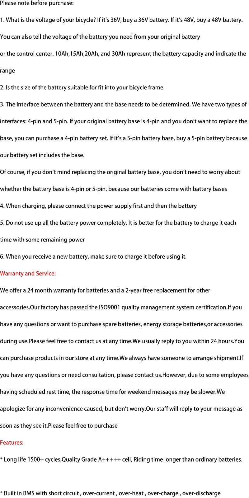 Hailong Lithium 48V 20Ah 100-1800W Electric Bike Ebike Battery 5Pin with 40A BMS