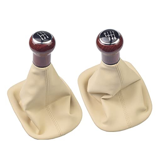 5/6 Speed Gear Stick Shift Knob Leather Boot for VW Passat b5 5 speed beige