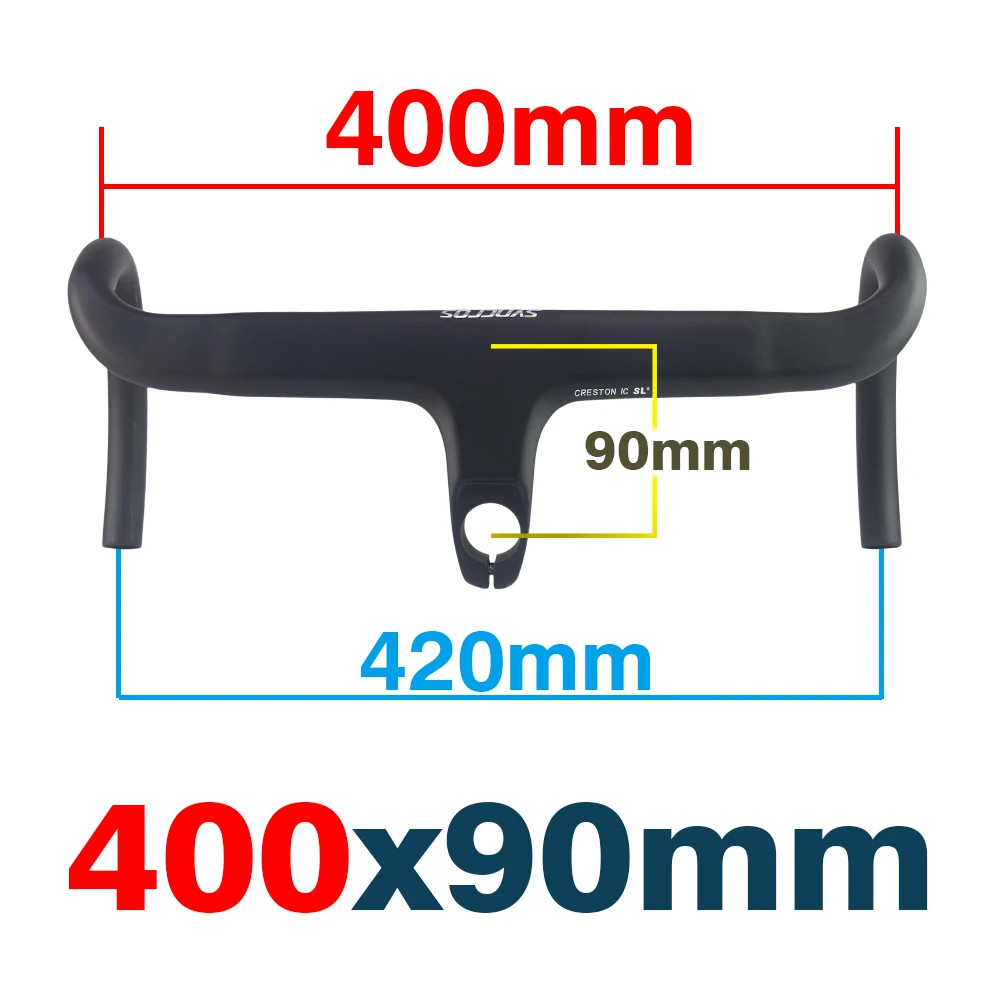 Syncros Road Bike Carbon Internal Cable Integrated Handlebar with Spacers