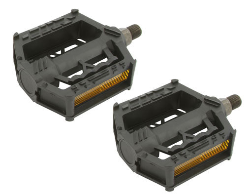 New! Replacement Bicycle PVC Pedals 607 1/2″ Black For One Piece Cranks