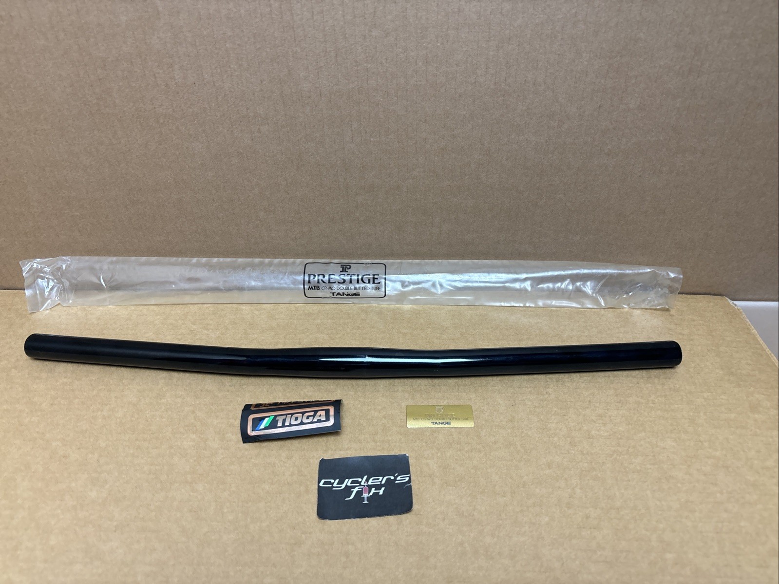 NOS Tange Prestige Tioga Japan 25.4mm CrMo Double Butted Mtb Flat Bar Handlebar