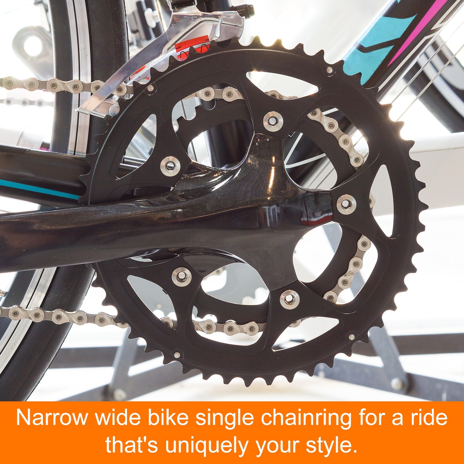 130BCD Bike Chainring 46T Round Narrow Wide Single Chainring for Road Bike