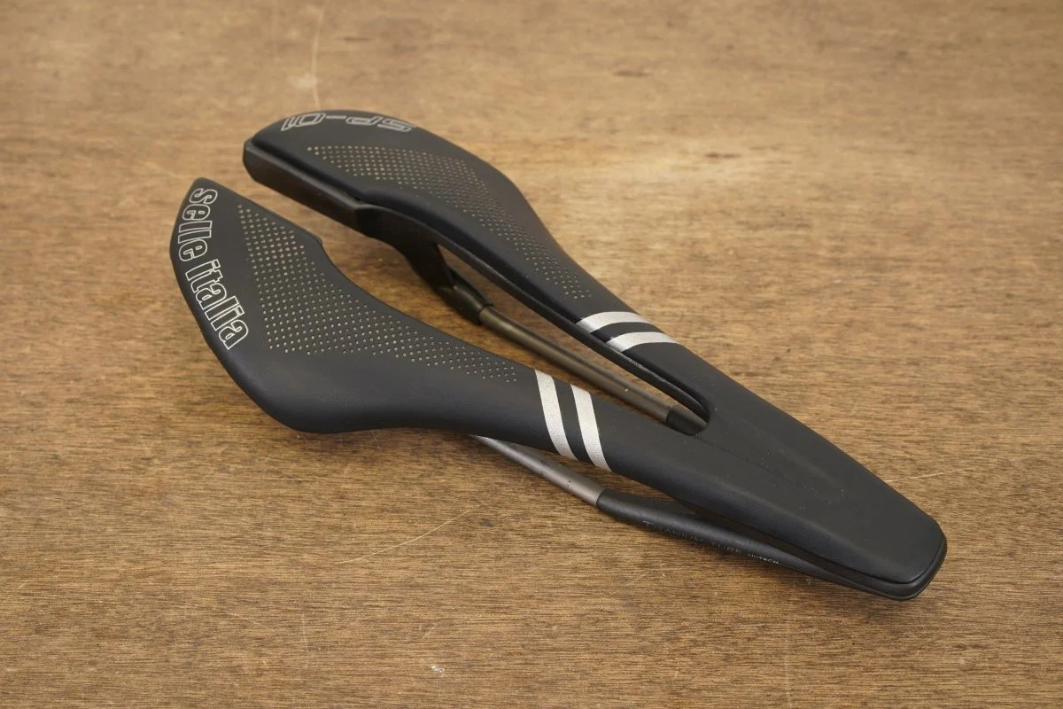 132mm Selle Italia SP-01 Superflow Titanium Rail Road Saddle 198g