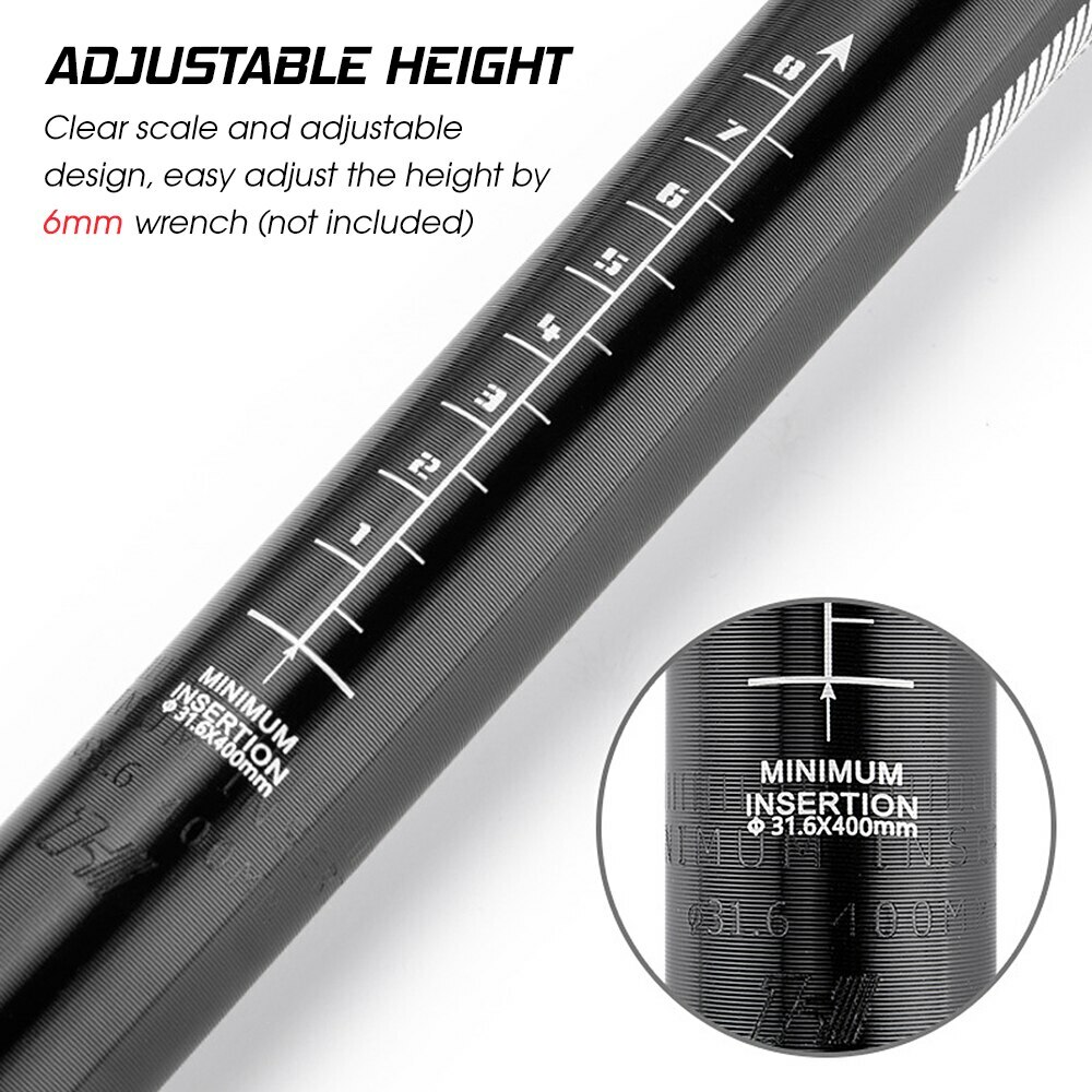 MTB Road Bike Telescopic Seatpost Tube Bicycle Seatpost Adjustable Seat Tube