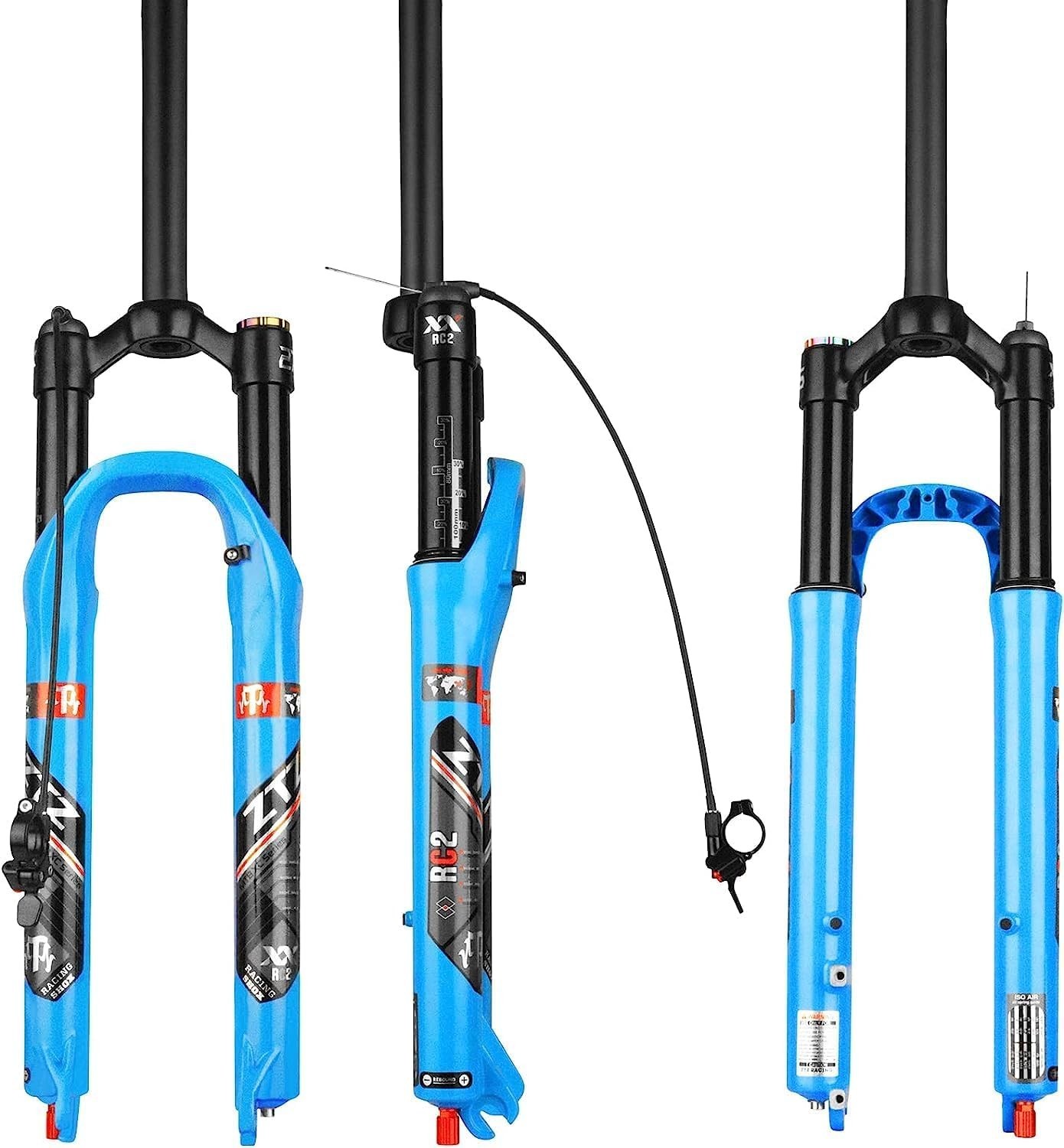 ZTZ MTB Air Suspension Fork Fit for 26/27.5/29 inch Mountain Bike, QR 9mm, XC/AM